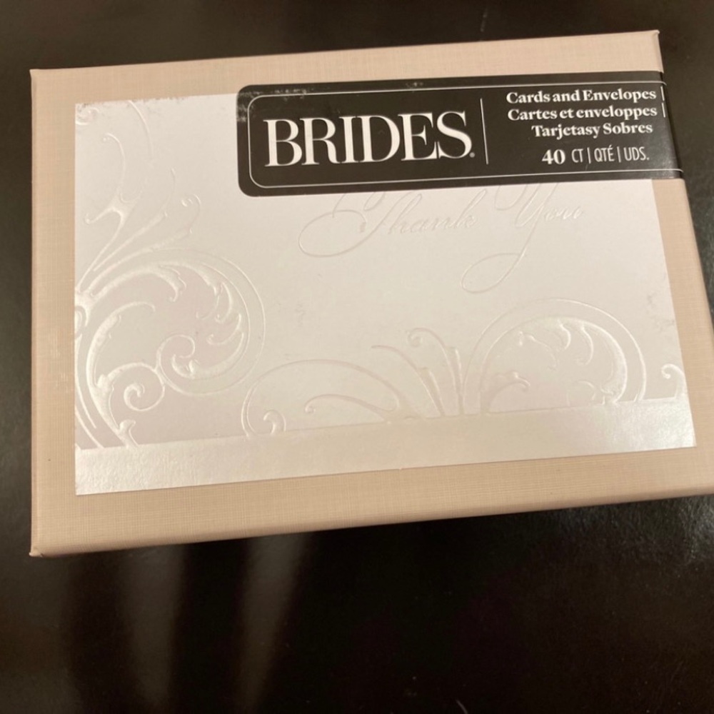 200 brand new thank you cards for wedding (in boxes) 5x40